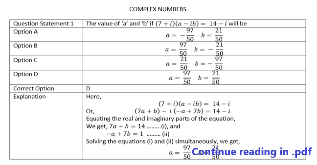 Mathematics Complex Numbers