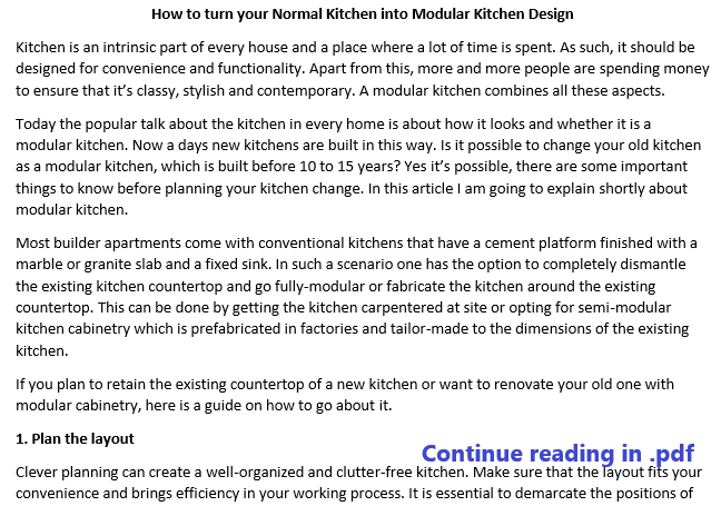 How to turn your Normal Kitchen into Modular Kitchen Design